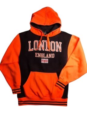 London England Graphic Pull-over Hoodie SZ S